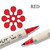 ��� ��� ���� ZIG FABRICOLOR TWIN  RED 020