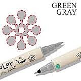 ��� ��� ���� ����� FABRICOLOR TWIN GREEN GRAY 093