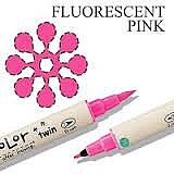 ��� ��� ����� ���� ZIG FABRICOLOR TWIN FLUORESCENT PINK 003