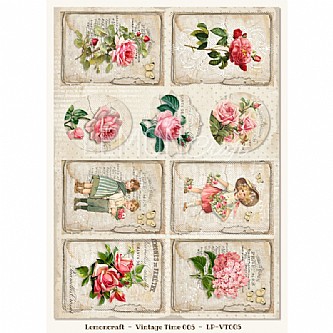�� A4 ������ - VINTAGE TIME 005 HEART PAINTED