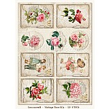 �� A4 ������ - VINTAGE TIME 005 HEART PAINTED