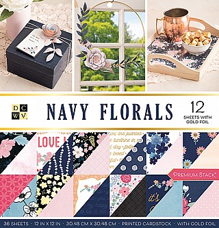 ���� DCWV NAVY FLORALS 30X30