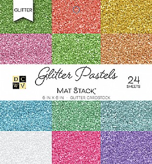 ���� ���������� DCWV GLITTER PASTELS  15X15