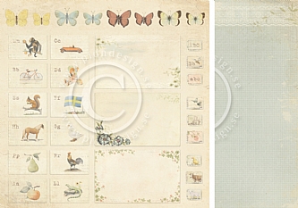 CUT OUT SHEET 12X12   Grandma's School Book  