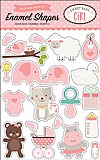 ���� ������ ������ - SWEET BABY GIRL ENAMEL SHAPES 