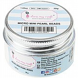����� ����� ����� ����  - DRESS MY CRAFT FLOWER MICRO MINI PEARLS WHITE